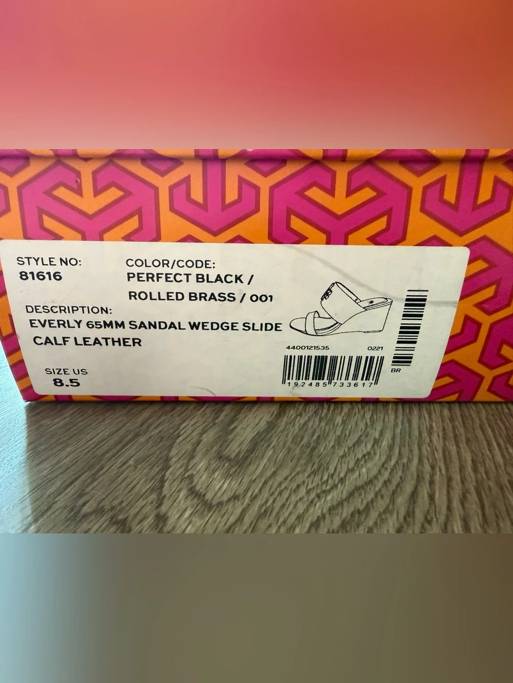 Tory Burch Everly Sandal Wedge Slide Calf Leather
